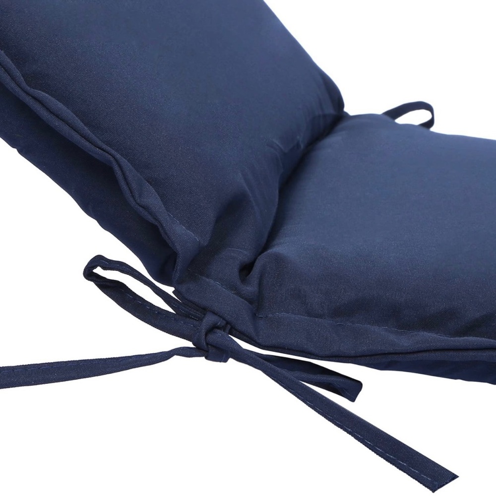 Navy Outdoor Chaise Lounge Cushion - Brand Unspecified - Picture 4 of 9
